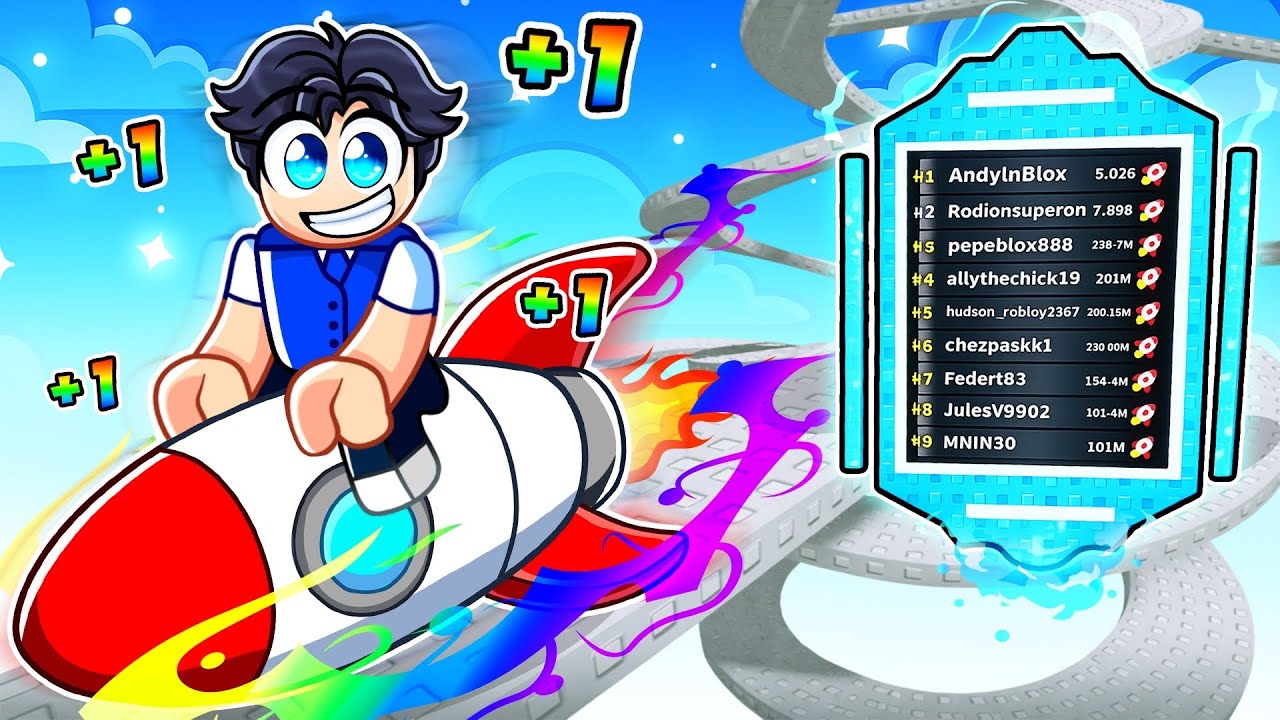 I Became #1 On The Leaderboard In +1 Speed Rocket Escape! (Roblox)
