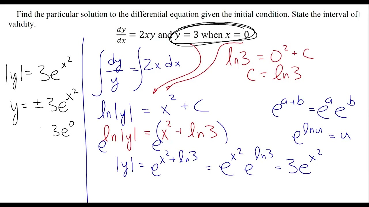 Separable Differential Equations Homework Walkthrough
