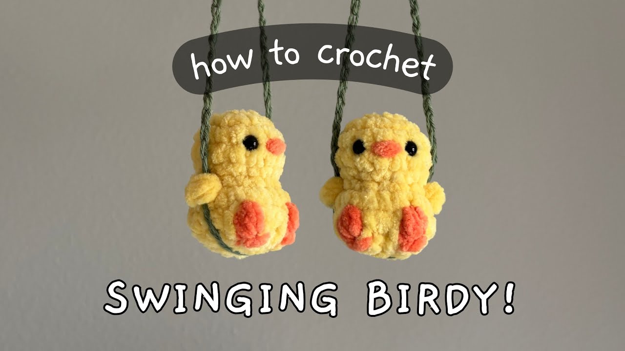 Crochet Swinging Birdy · Easy No-Sew Amigurumi Tutorial