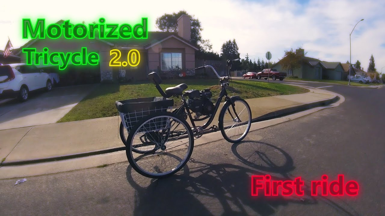 Motorized Tricycle Build 2.0 : Finishing the crank and test riding it