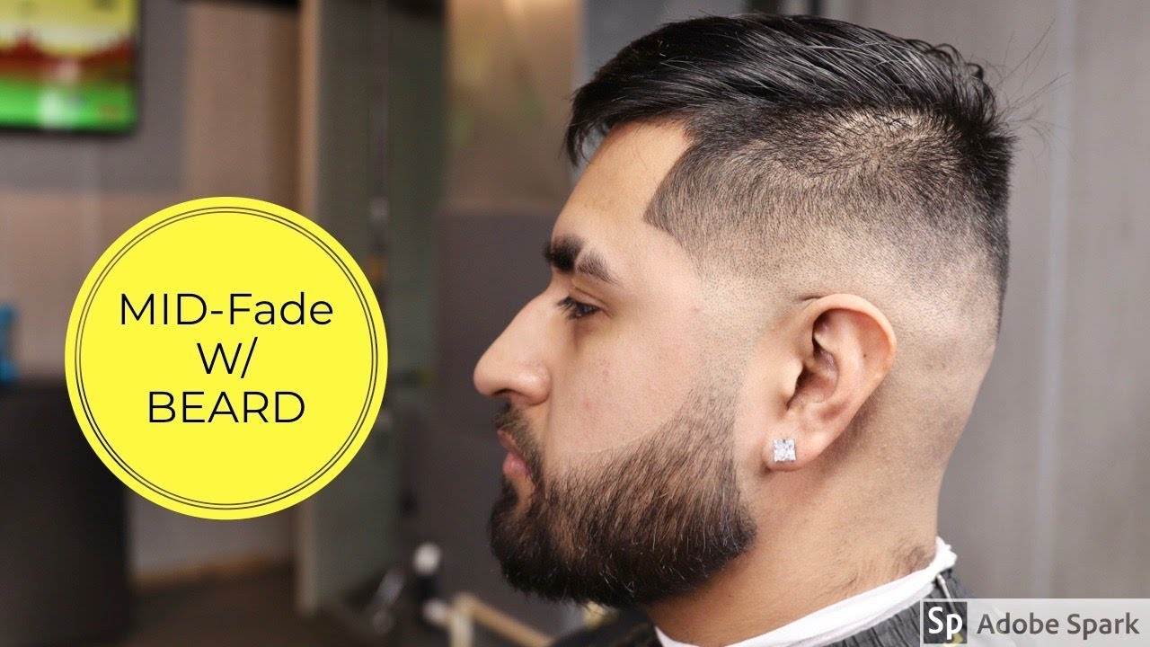 Mid Fade With Beard Faded: HAIRCUT TUTORIAL