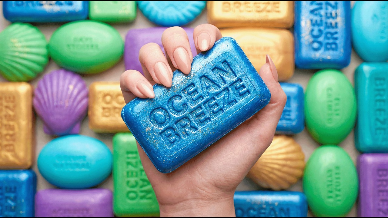 ASMR Session Of Glittery Soap Boxes Being Crushed And Delicate Soft Foam (No Talking)
