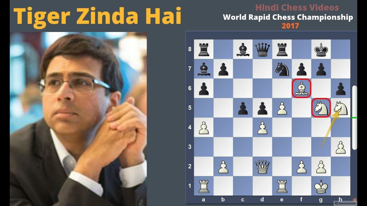 Tiger Zinda hai : Brilliant Game by Vishy Anand | World Rapid Chess Championship 2017