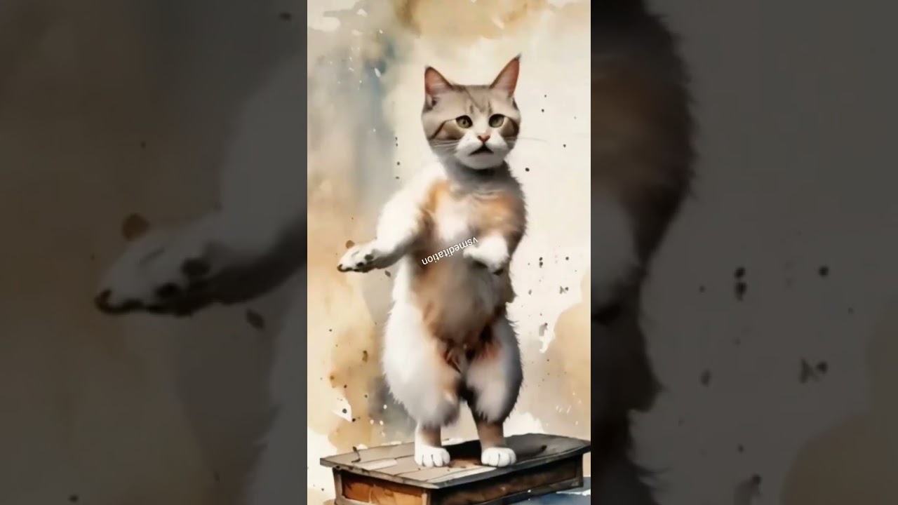 Feline Funk: Watch This Cat Groove! 🐾💃 #CatGroove #DanceChallenge #ViralShorts #Trending