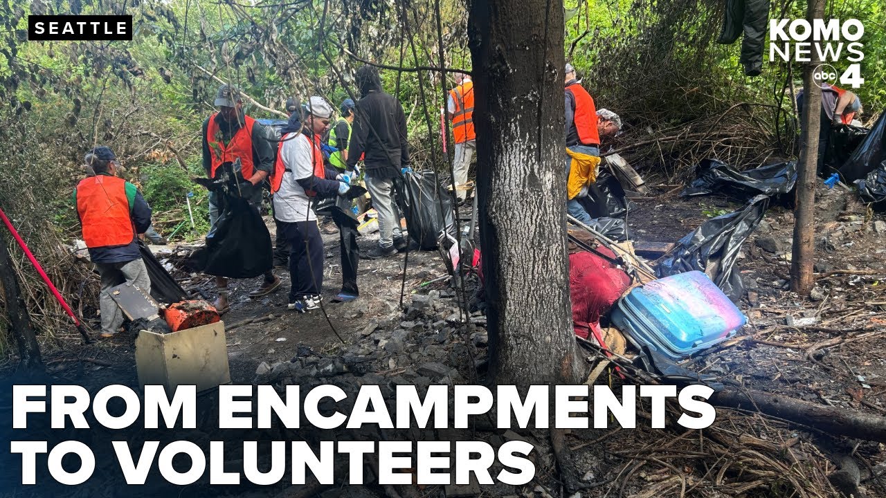 We Heart Seattle cleans Kinnear Park with help from former homeless volunteers