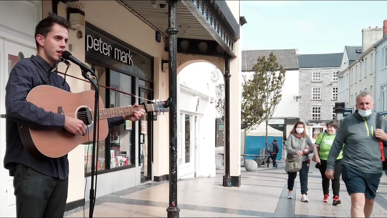 THE BAND PLAYED WATLZING MATHILDA // busking in Tralee // Eric Bogle cover