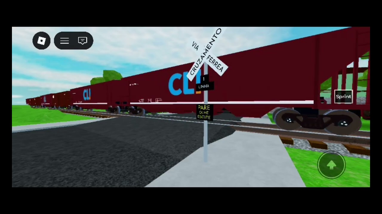(Segue Trens Sete Lagoas, Patos de Minas) Trem carregado de magnesita com a U13B FCA no Roblox