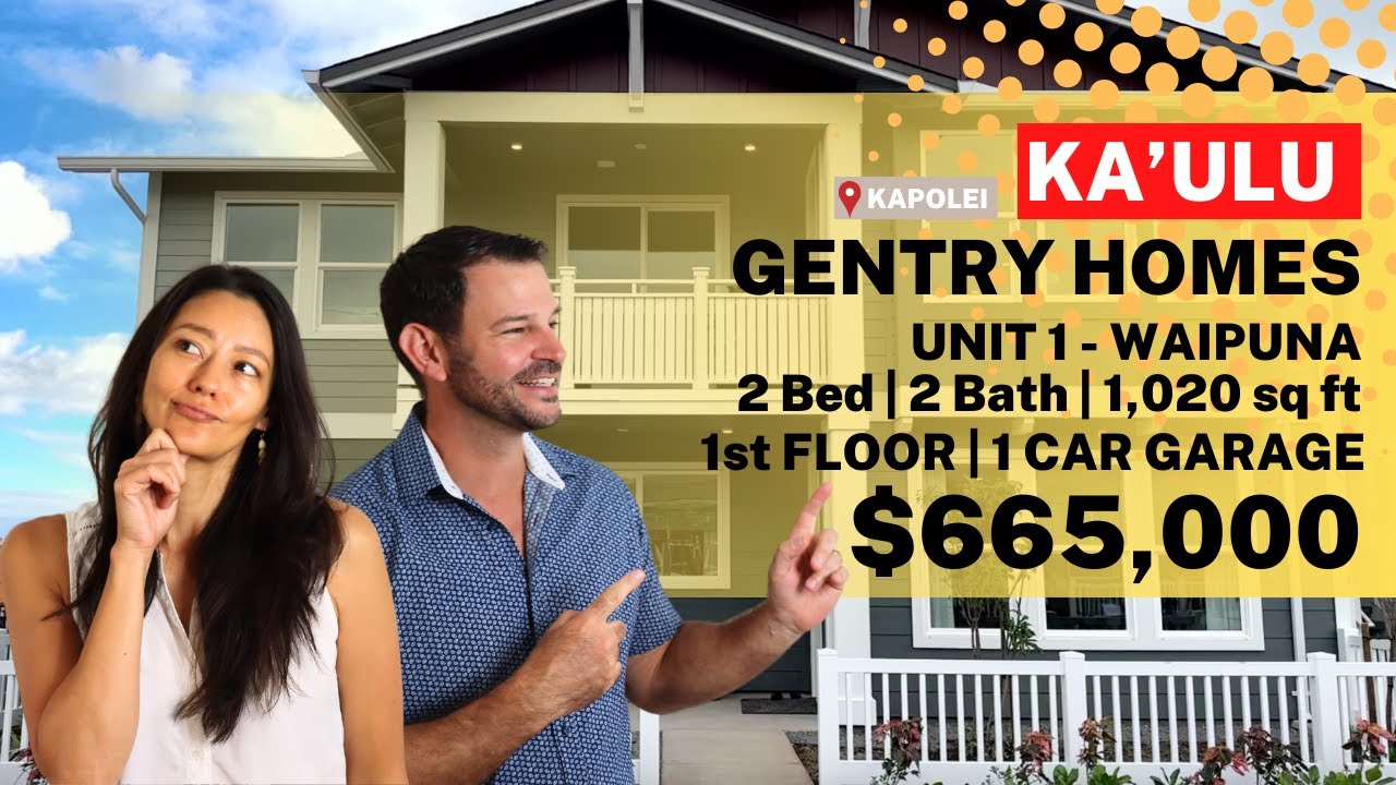 🏠🔍 New Ka'ulu Town Homes For Sale | Tour Ka'ulu Gentry Homes | Unit 1 Floor Plan in Kapolei, Hawaii