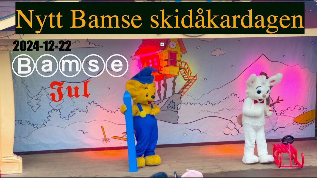 En helt ny -Bamse och den stora skidåkardagen Sagojul Bamseteater på Kolmården 22-12-2024