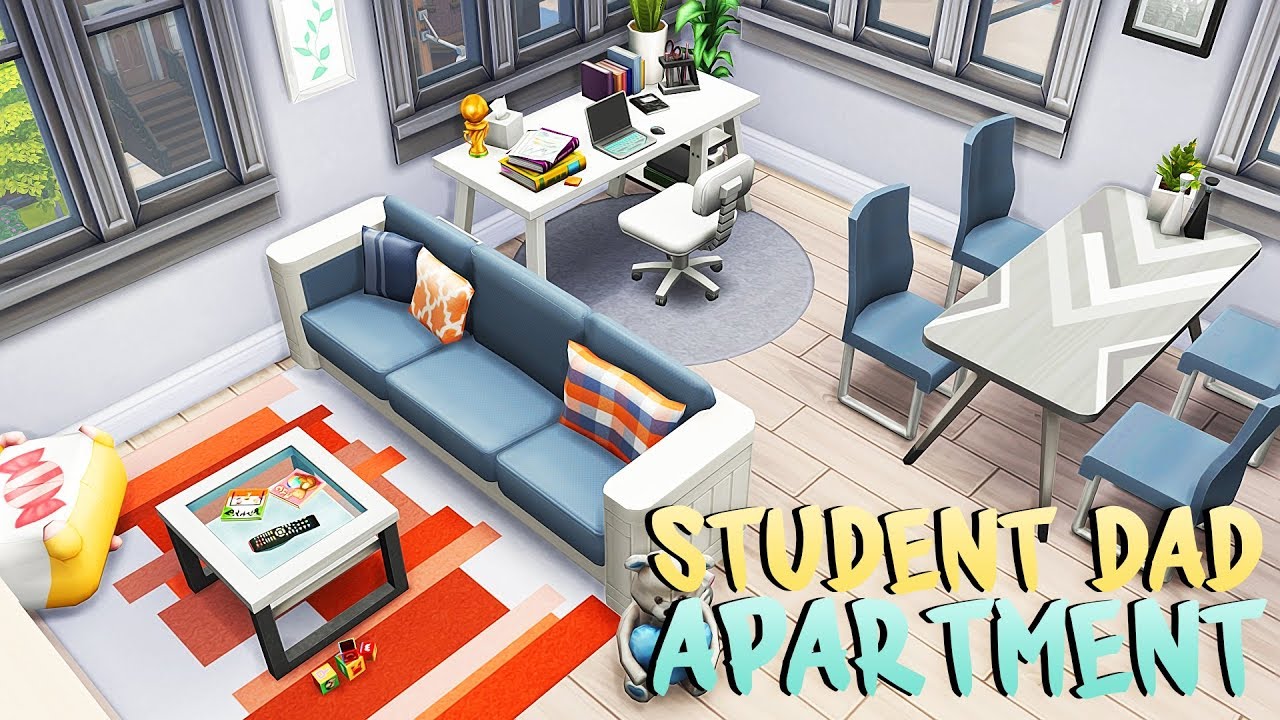STUDENT DAD APARTMENT 📚 | The Sims 4 | Apartment Renovation Speed Build