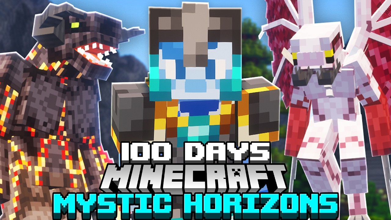We Spent 100 Days in Mystic Horizons in Minecraft