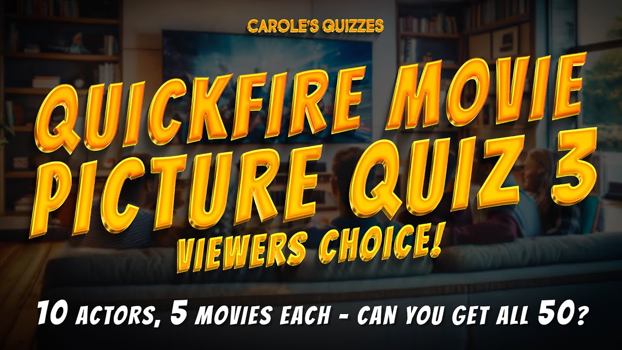 Quickfire Movie Picture Quiz 3 : 50 Movies By 10 Actors!