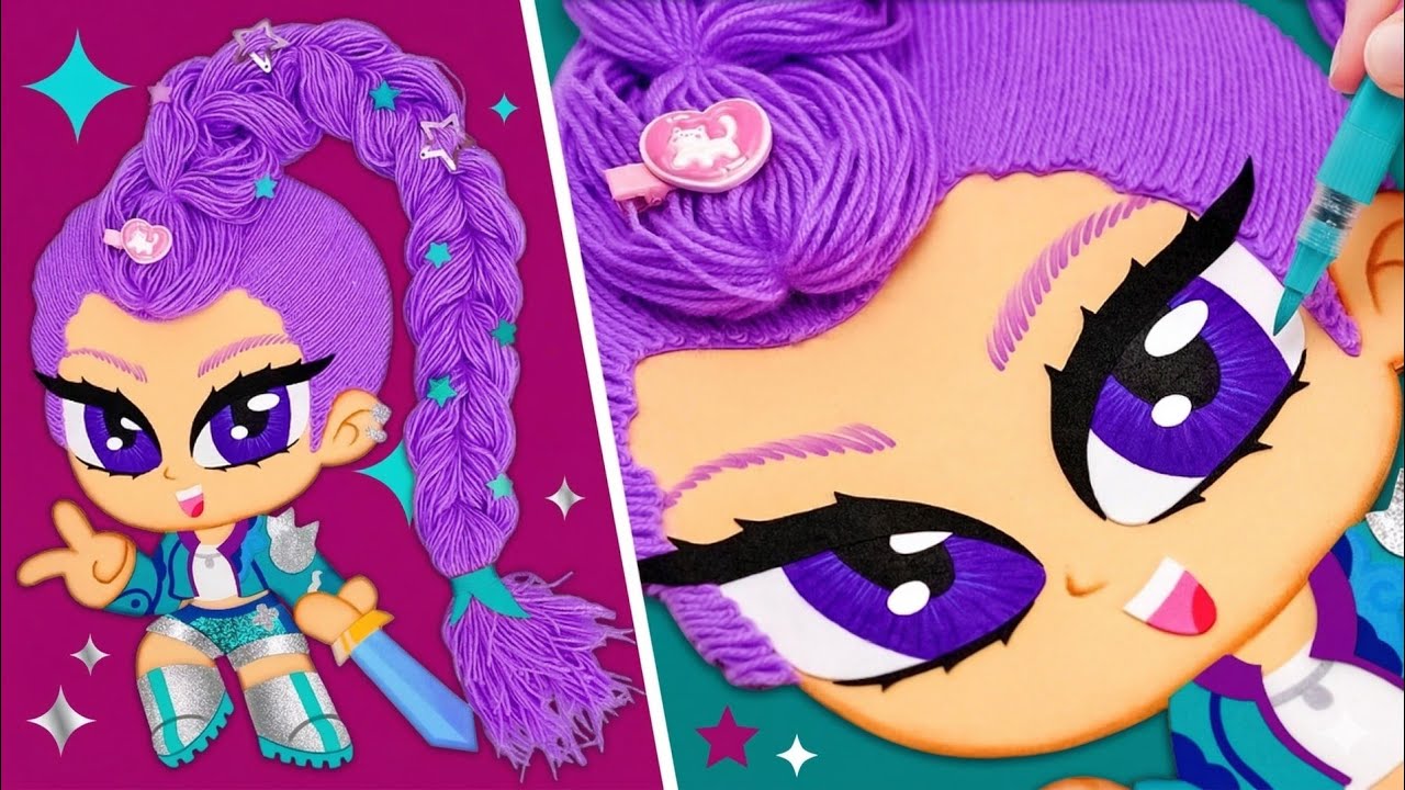 Гигантская Люми спешит на помощь! 💜Органайзер для волос своими руками в стиле «Охотников на демонов»