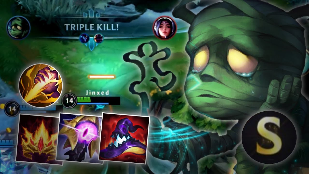 WILD RIFT | AMUMU JUNGLE BEST BUILD FULL AP IN LATE GAME ( S RATING )
