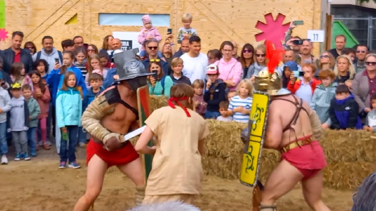 Gladiator full-contact combat || Roman festival on September 13, 2025, in Wiesbaden