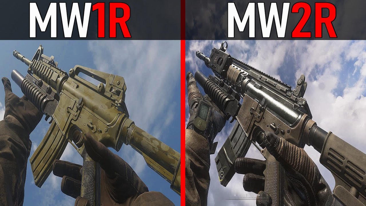 MW2 Remastered vs MW1R - Weapons Comparison  [MW2CR vs  MW1R]