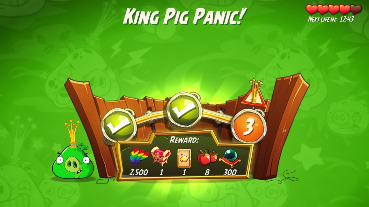 KPP Shortcut (failed) - No Red,Blues,Chuck,Matilda - King Pig Panic, Angry Birds 2  