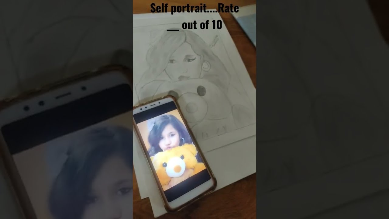 self portrait.....by SHUBHITA #learningnugget #shorts #youtubepartner #selfpotrait #viralshorts