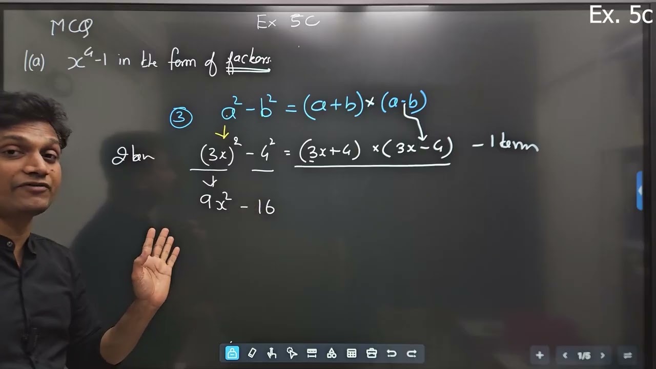 ICSE CLASS 9 MATHS CHAPTER 5 FACTORISATION EX 5C AND 5D PART 3