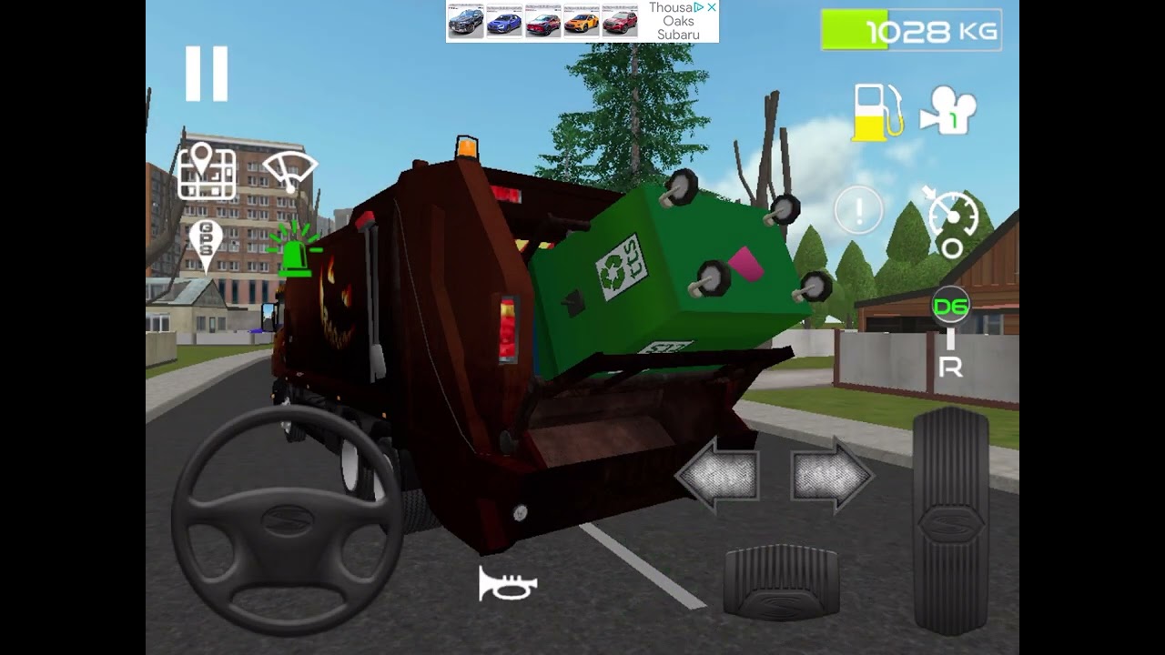 Garbage Truck Simulator Cabover Rear Loader Halloween