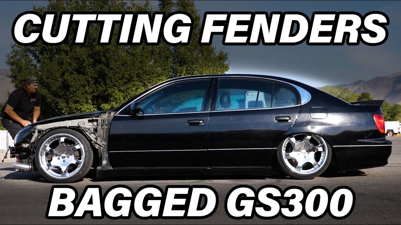 Cutting Fenders On The Bagged GS300 // 2JZ-GTE GS300 VIP Car Build PT 3