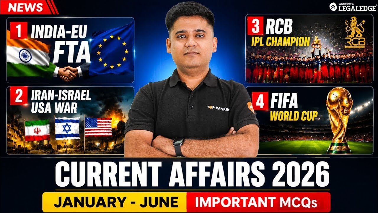 CLAT 2027 Current Affairs MCQs | Jan&ndash;June 2026 Complete Revision | LegalEdge