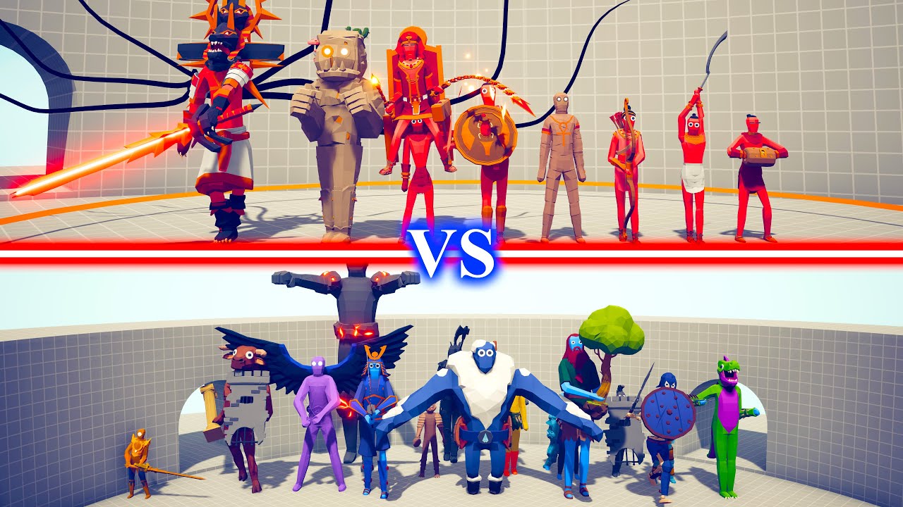 EGYPT DLC TEAM vs GIANTS TEAM - Totally Accurate Battle Simulator TABS