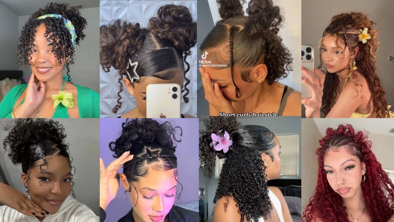 💖~Natural Curly hairstyles // protective hairstyles compilation pt.2🦋✨