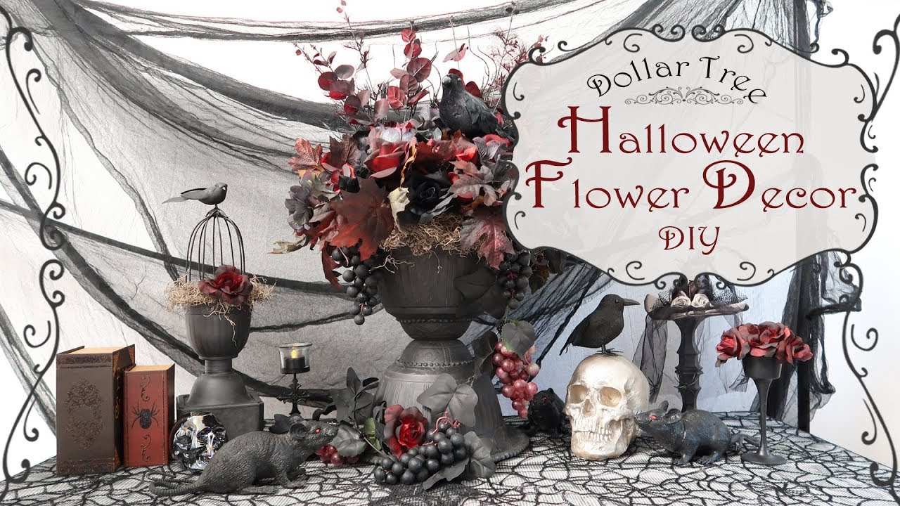Halloween Flower Decor DIY / Halloween DIY / Dollar Tree DIY