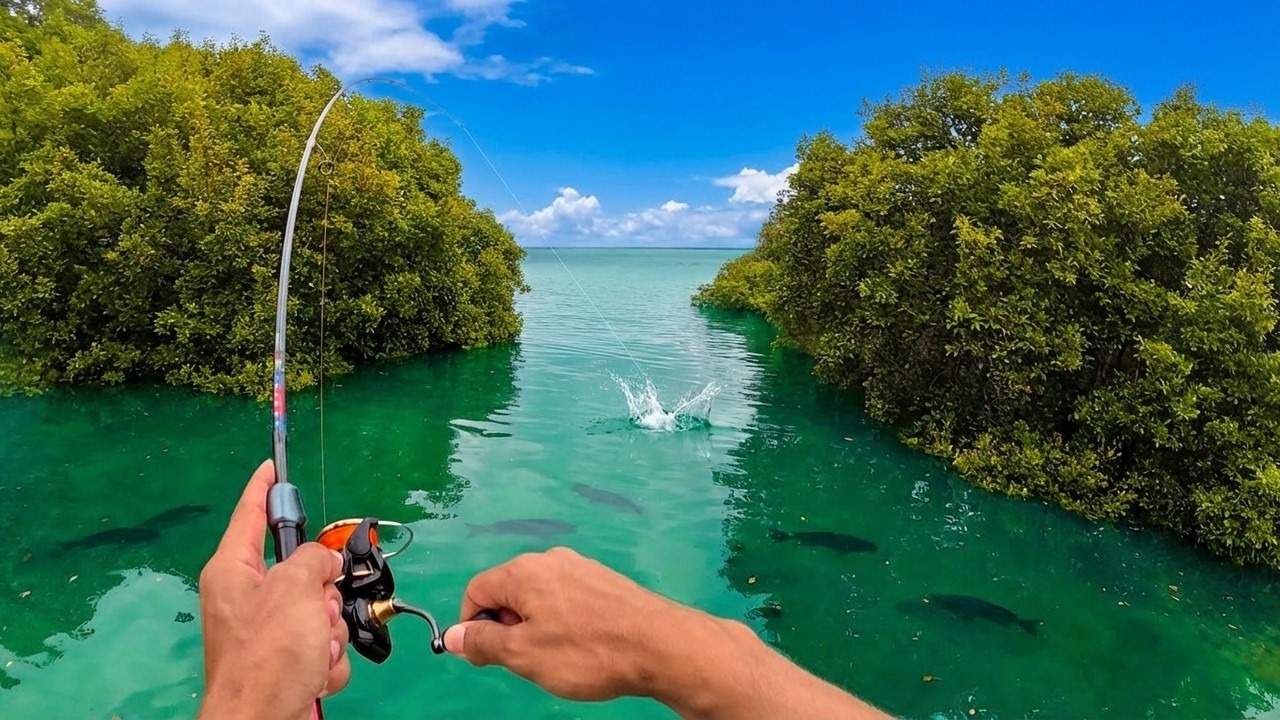 Ловля рыбы на легкие приманки в популярном месте с берега.