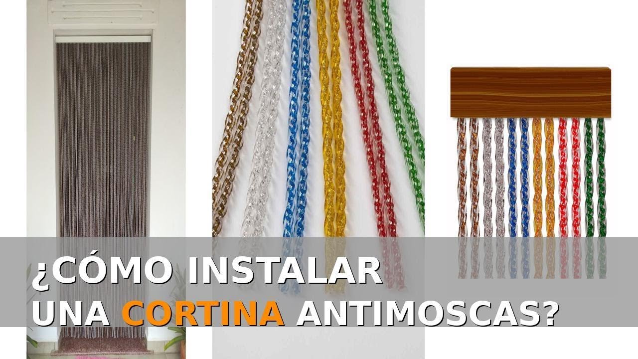 Cómo instalar una cortina antimoscas en el interior del marco de una puerta de paso