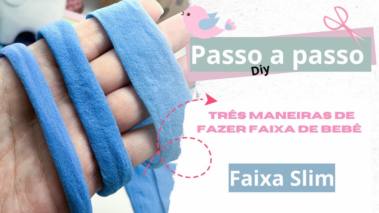 COMO FAZER FAIXA DE BEBE RN SLIM meia de seda , SIMPLES, F&Aacute;CIL. PARA INICIANTES.  #diy #handmade