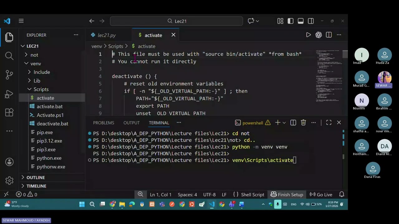 lec 21 part 1NumPy and venv