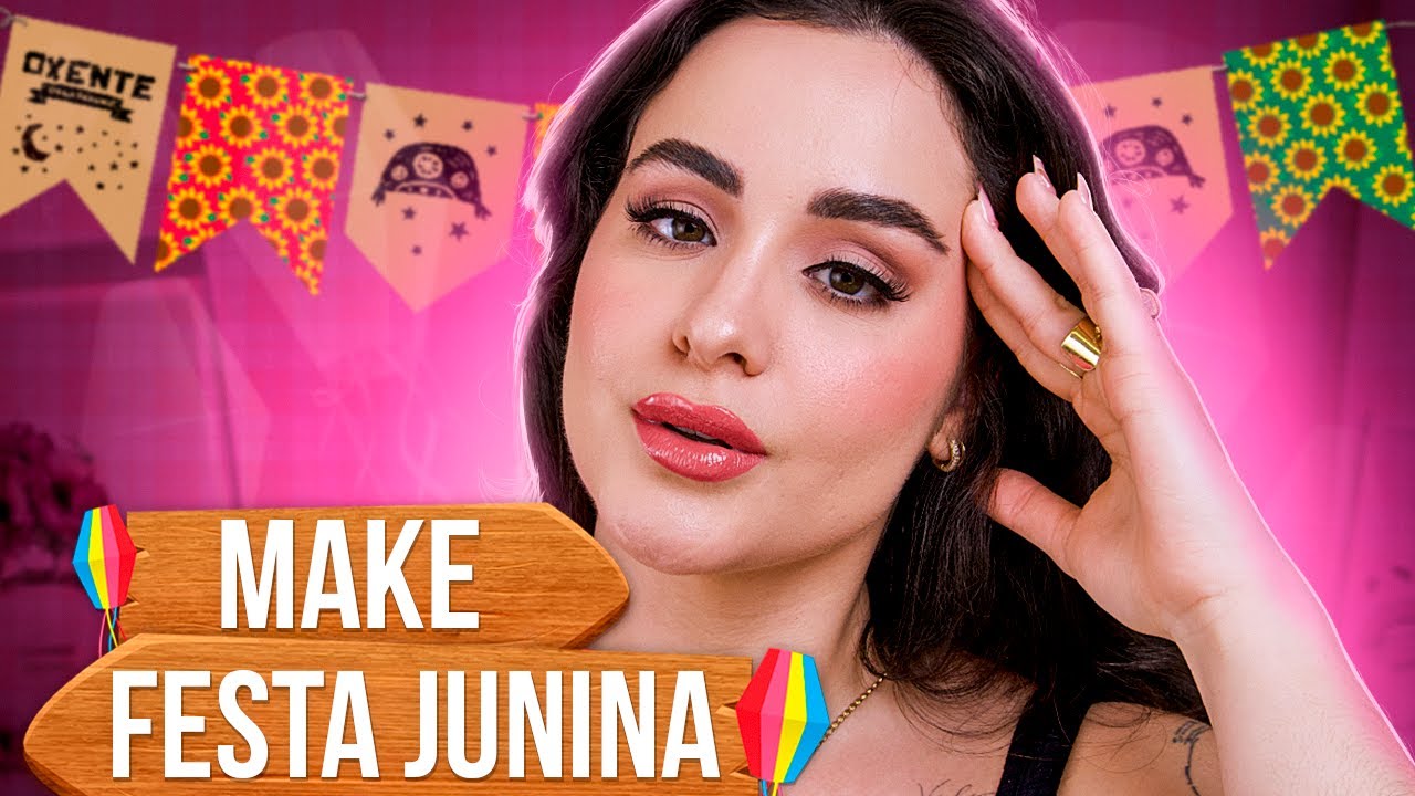 Maquiagem para Festa Junina Simples  - Make São João * 2024 *