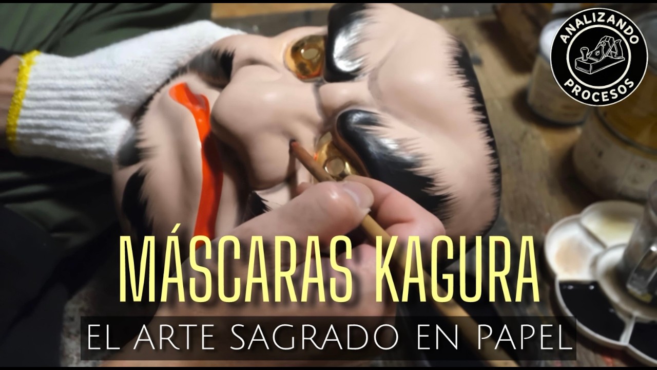 EL ARTE SAGRADO DE LAS MÁSCARAS KAGURA: PROCESO ARTESANAL JAPONÉS REVELADO 🎭