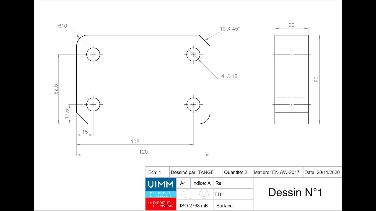Tuto Mastercam Pièce n°1 : Filaire + Programmation