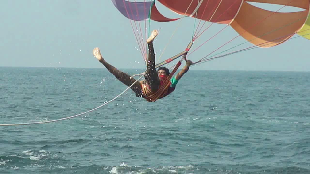 Parasailing on calangute beach goa