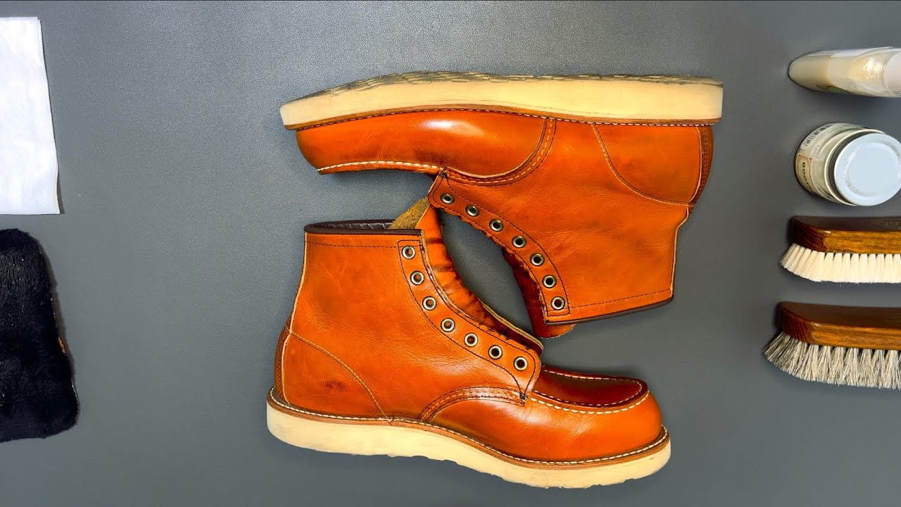 Shoe Care ASMR #10 | Red Wing 875 | Clean • Cream • Buff • Two-Brush Shine (No Talking)