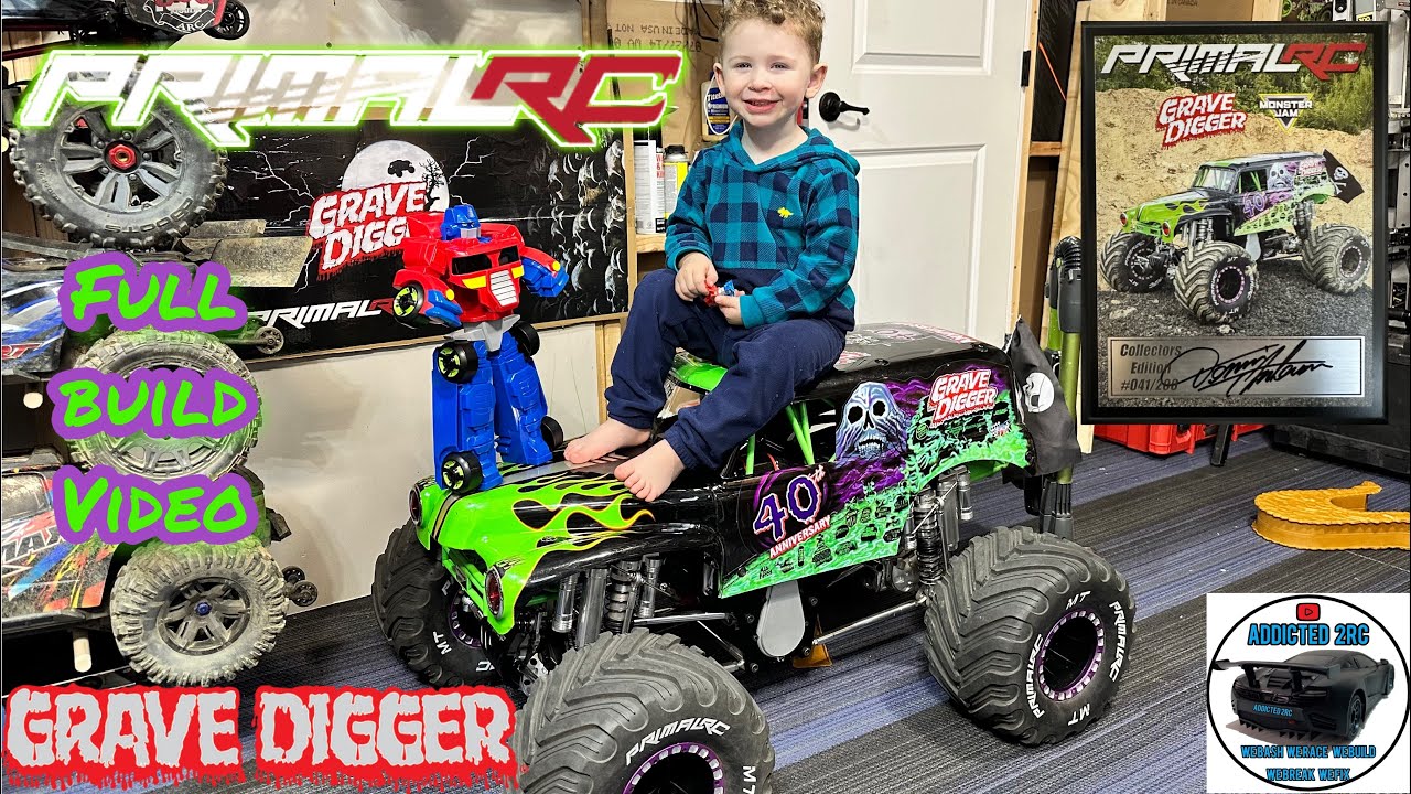 Primal RC Grave Digger Collectors Edition build video OMG it’s Massive!!  #primalrc #rccar