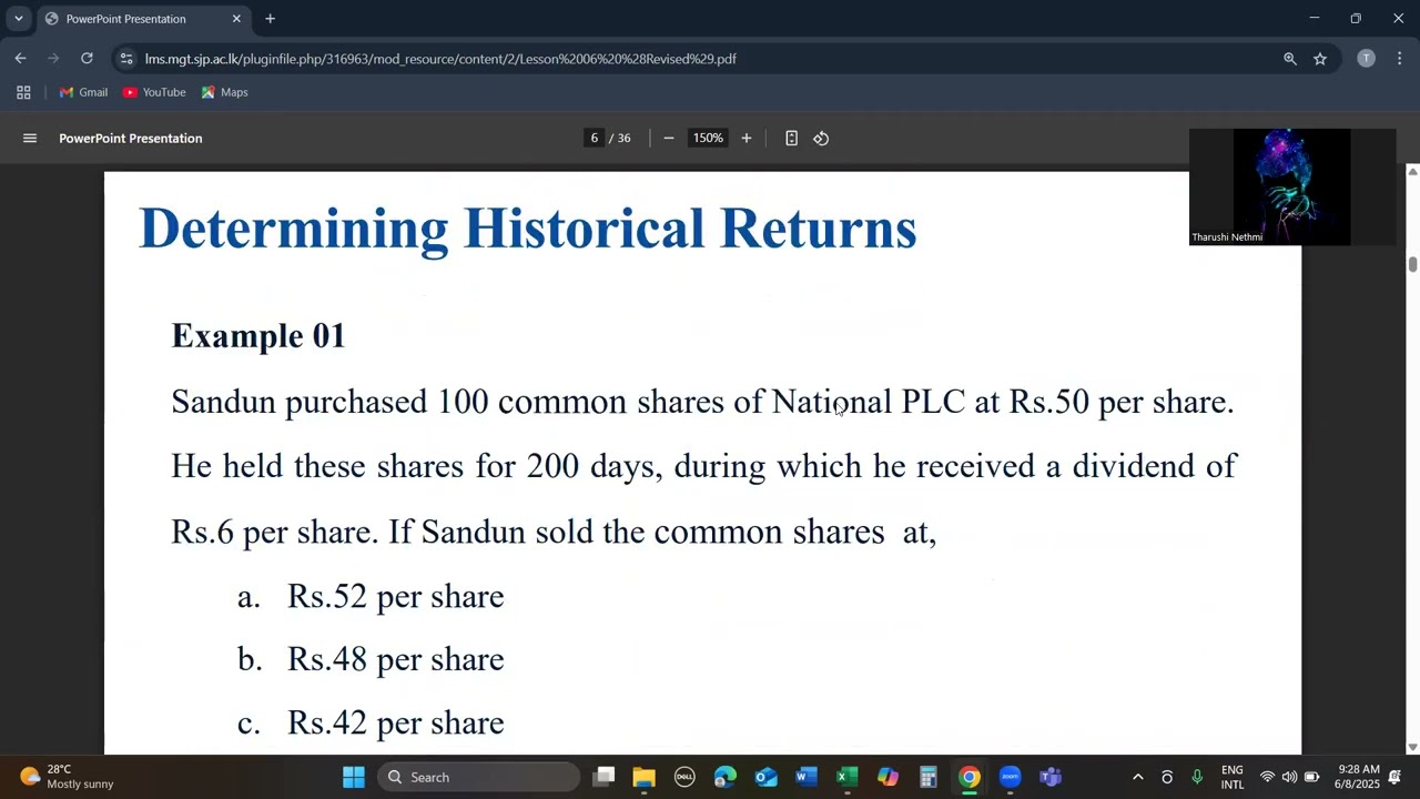 FIN 2370 Risk And Return Part 01