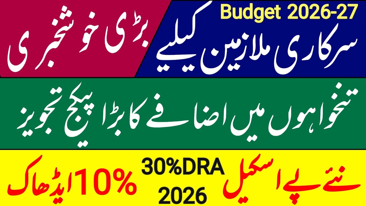 30% disparity reduction allowance | pay scale revision || pay and pension increase | budget 2026-27