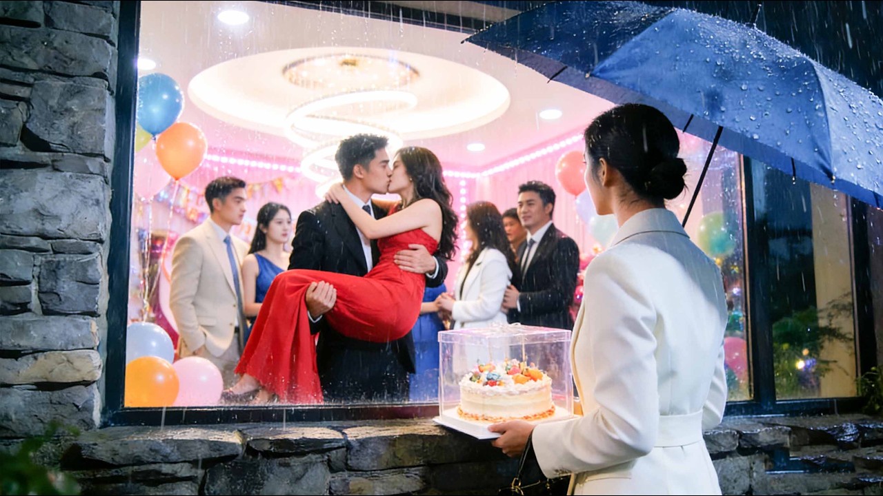 She sees her husband propose to his mistress, divorces and disappears, he regrets