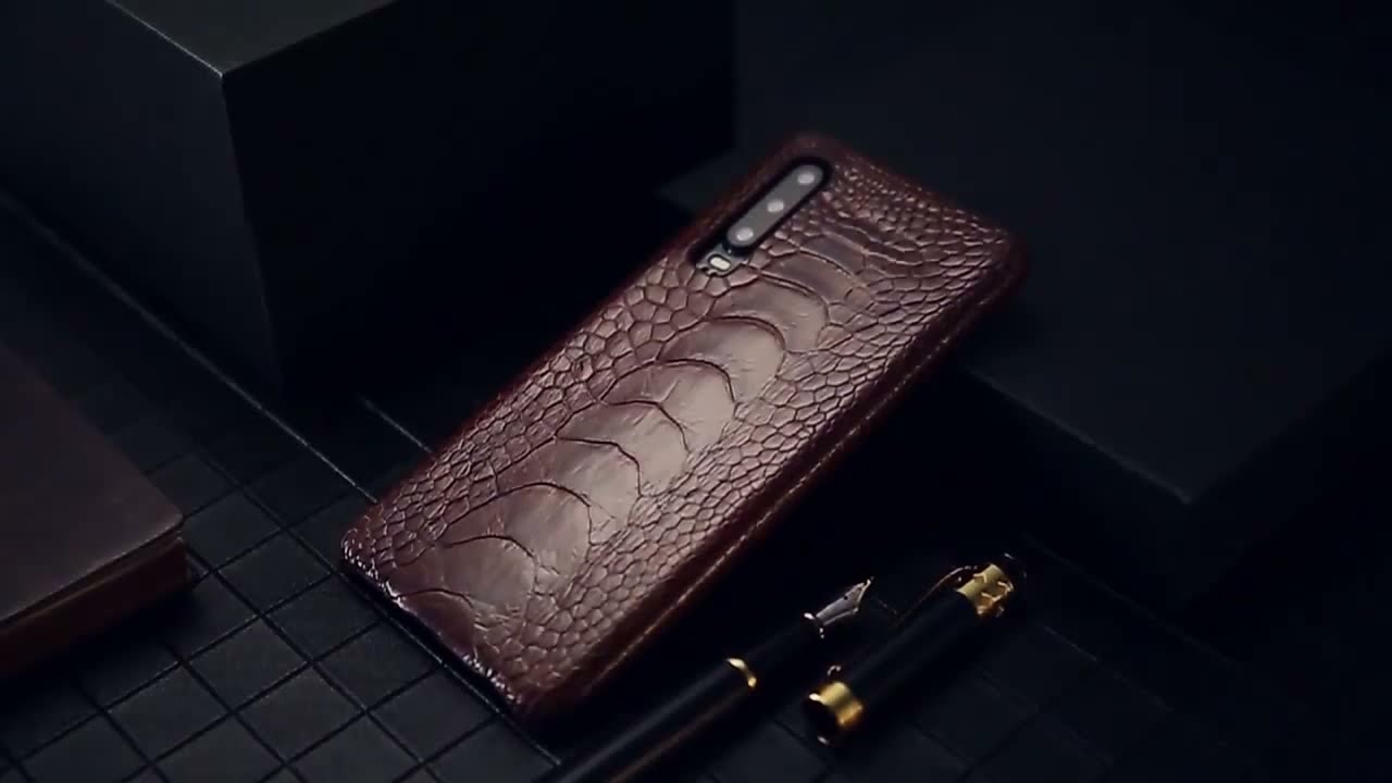 Genuine Ostrich Leg Leather iPhone Case