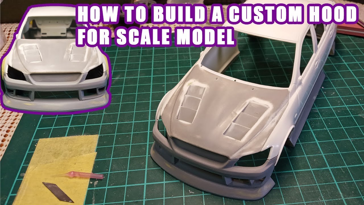 How to build a custom hood/bonnet for scale model. Toyota Altezza BN Sports