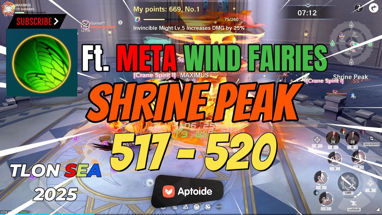 | FT. META WIND FAIRIES | SHRINE PEAK GLADIATOR GAMEPLAY | SERVER 517-520 | LEGEND OF NEVERLAND