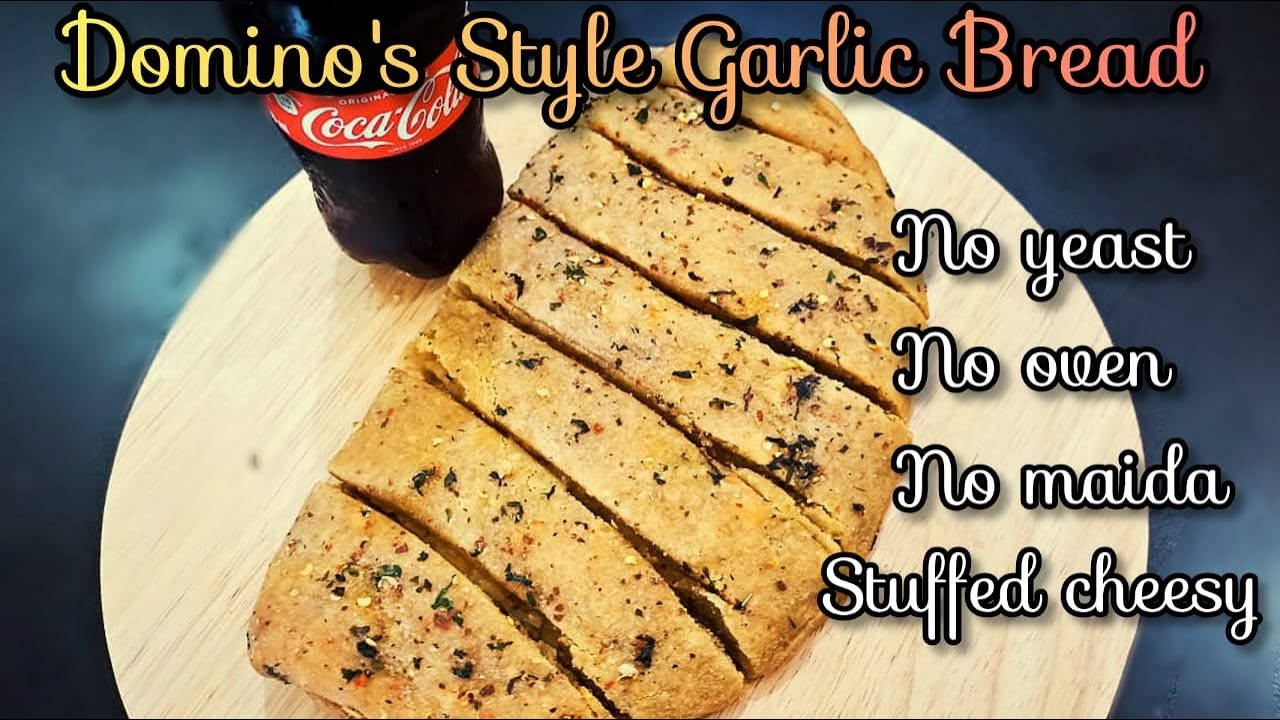 Stuffed Cheesy GARLIC BREAD Recipe - No Yeast, No Oven, No Maida