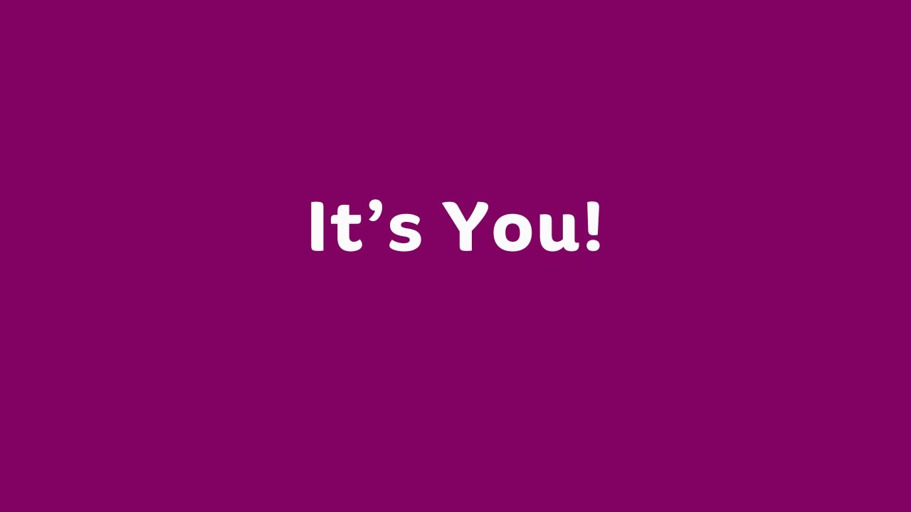 Prophetic Message - It's You!