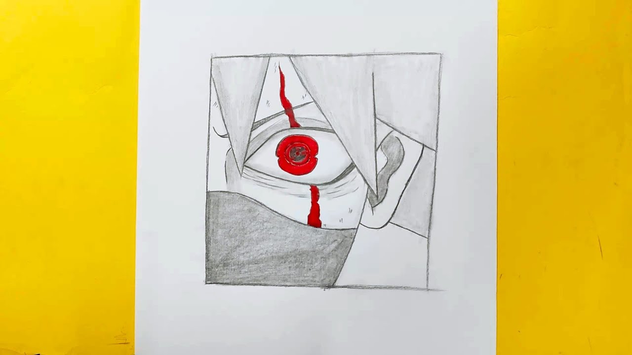 How to Draw Kakashi Sharingan Eye Step by Step | Easy Naruto Drawing for Beginners | Anime Art