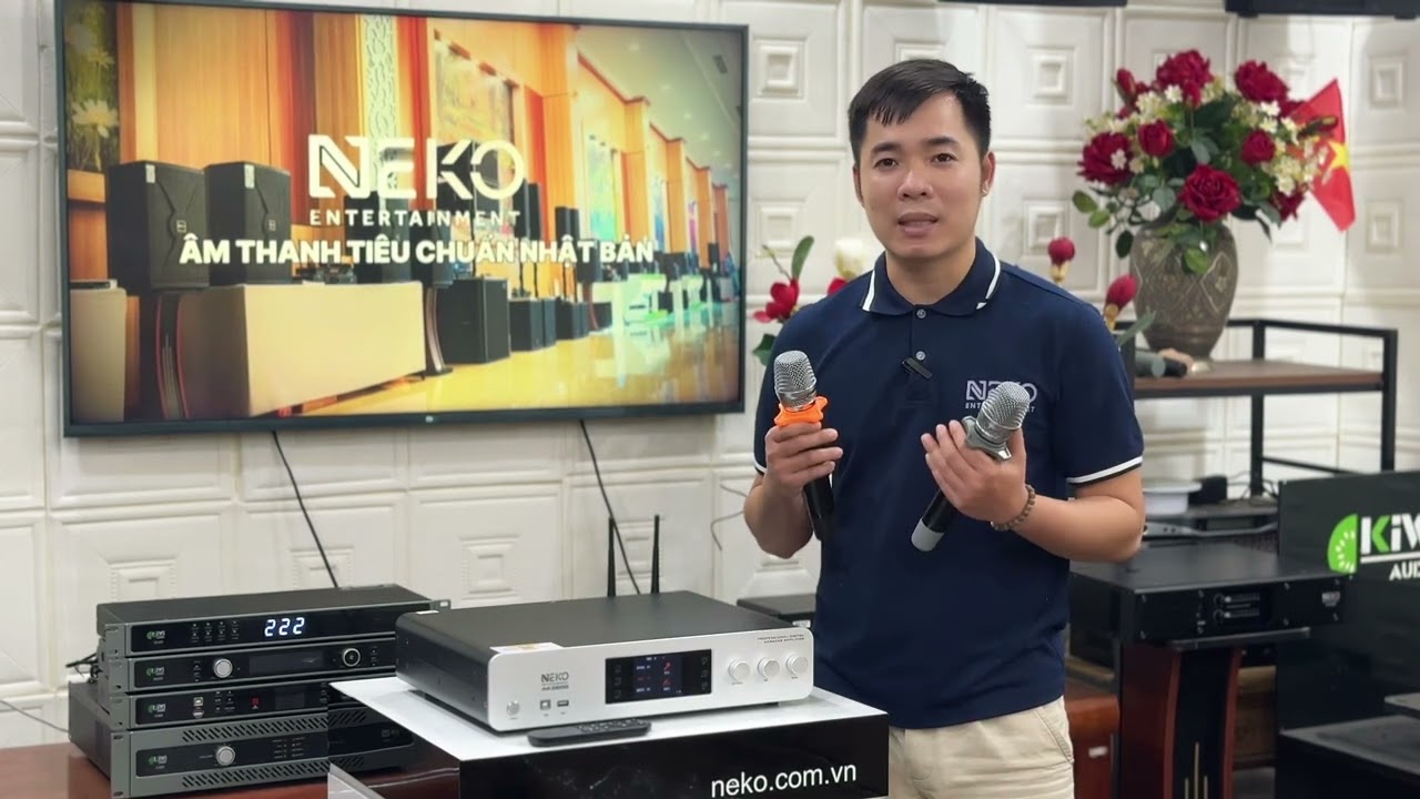 Bộ dàn Karaoke 3 trong 1 công suất liền vang liền micro Neko AK3600 nhỏ gọn, dễ sử dụng