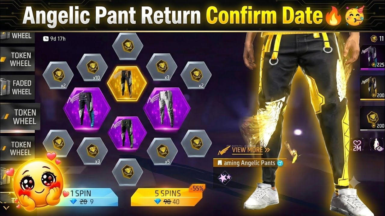 Angelic Pant return🔥🤩 | Angelic Pant Return Confirm Date | angelic Pant | ff upcoming events